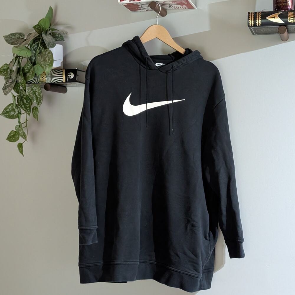 Nike | Men's Black Pullover Hoodie Sweatshirt | Size XL